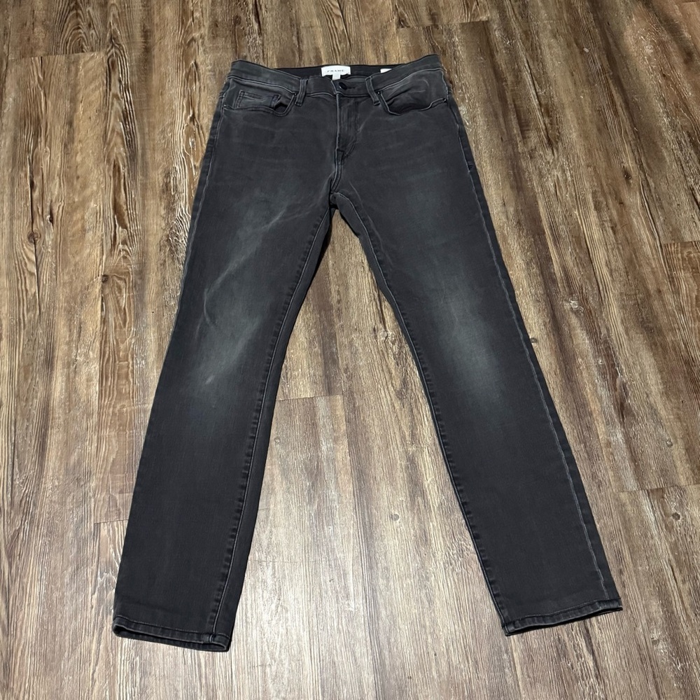 Frame L'homme Slim Jeans Men's 31 Mid Rise Straight Leg in Oakridge Wash Denim